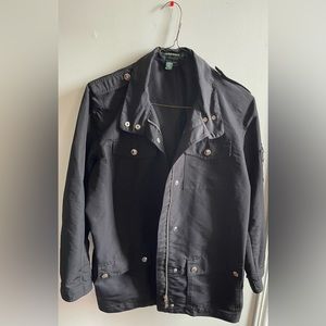 EUC: A black Lauren Ralph Lauren raincoat.  It’s a size 1X